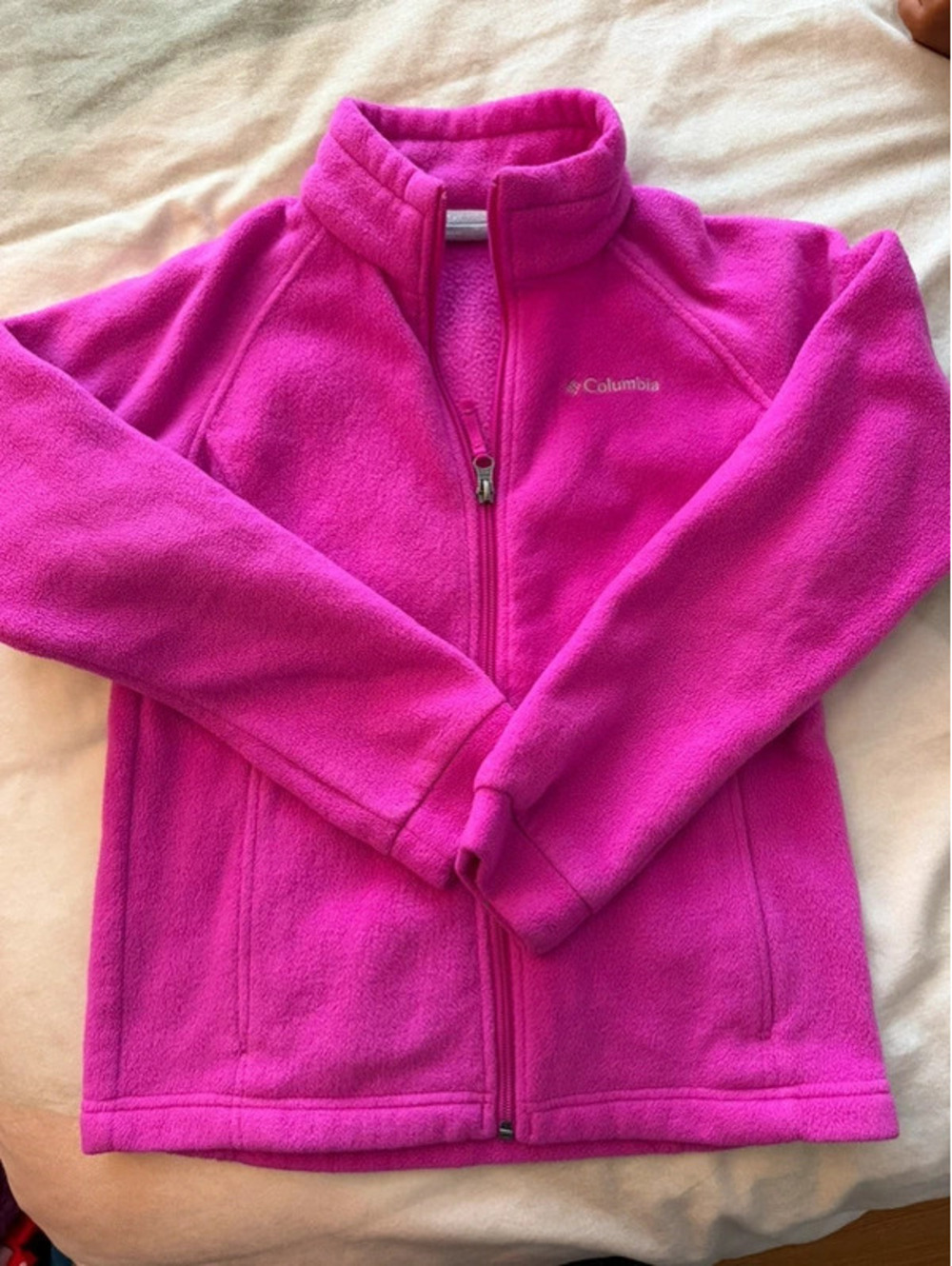 Columbia hot pink fleece jacket